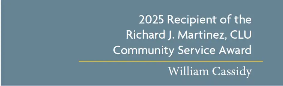 2025 Recipient of theRichard J. Martinez, CLU